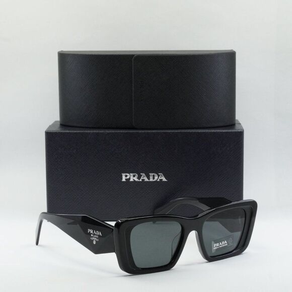 NEWEST PRADA PR08YSF 1AB5S0 BLACK DARK GREY SUNGLASSES - Picture 12 of 12